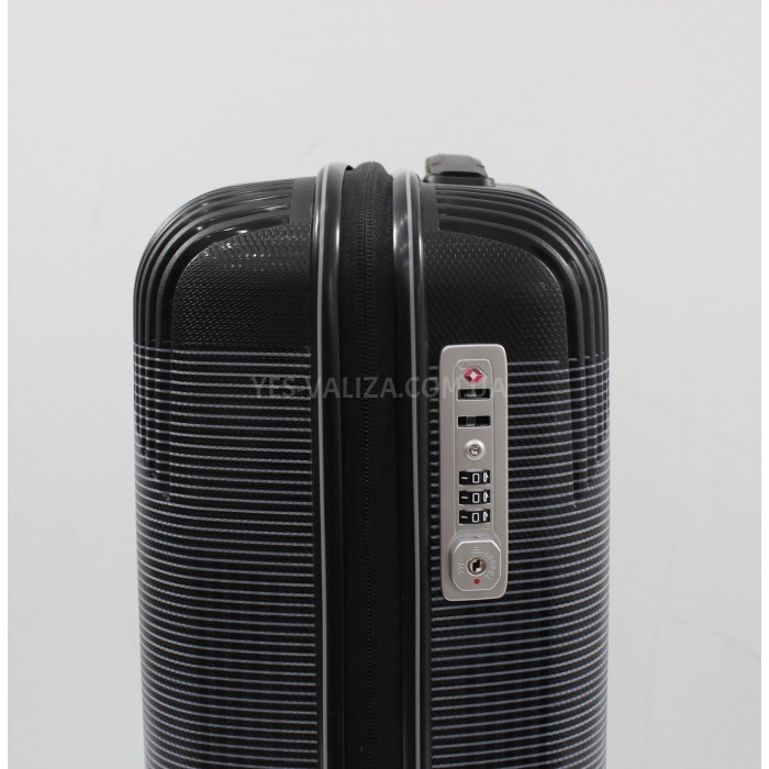 Чемодан ручная кладь S полипропилен чёрный 55х36х20/35л/2.6кг/Snowball, фото 8