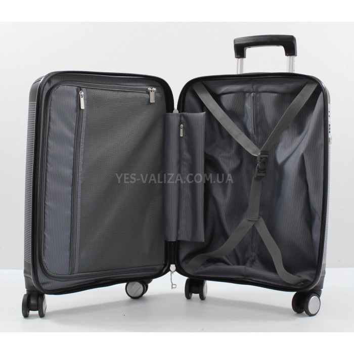 Чемодан ручная кладь S полипропилен чёрный 55х36х20/35л/2.6кг/Snowball, фото 9