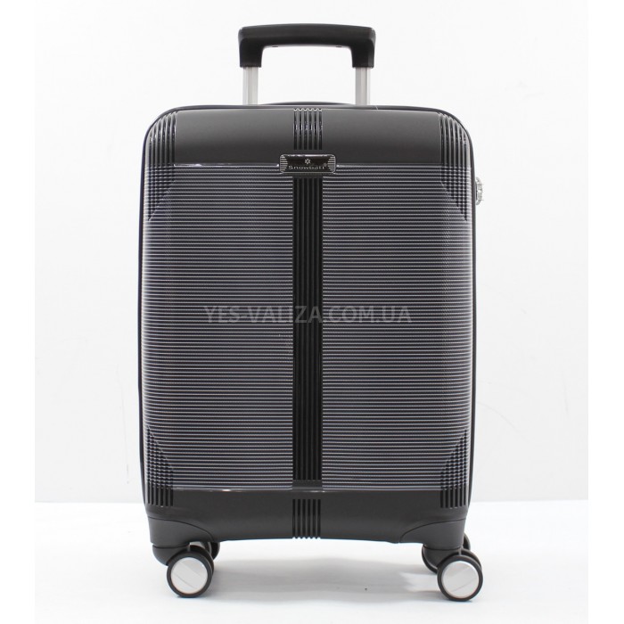 Валіза ручна поклажа S поліпропілен чорна 55х36х20/35л/2.6кг/Snowball, фото 2