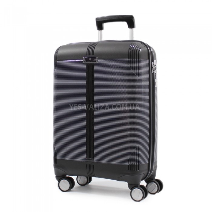 Чемодан ручная кладь S полипропилен чёрный 55х36х20/35л/2.6кг/Snowball, фото 1