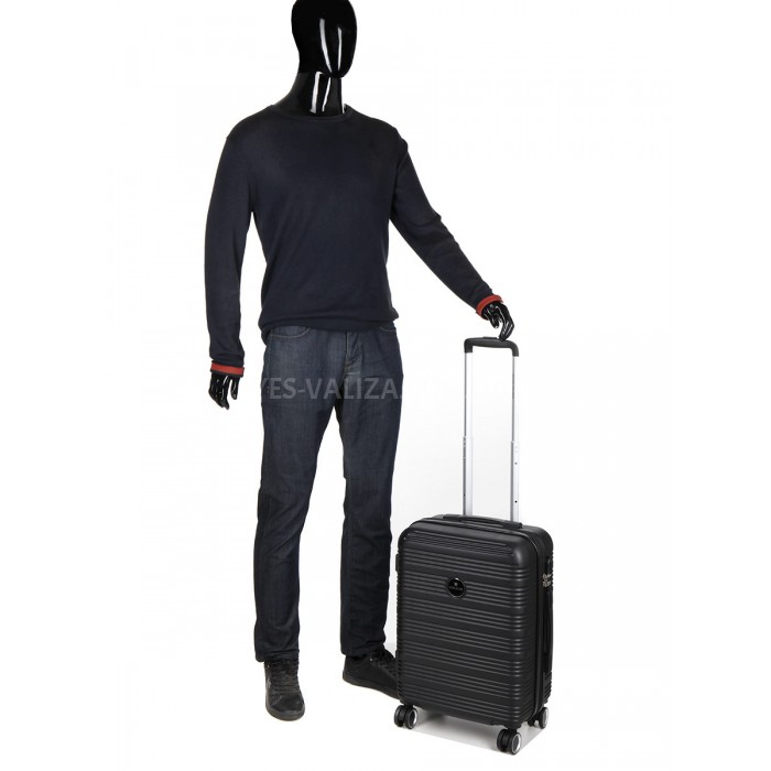 Чемодан Франция малый S чёрный 55х40х25(+5)см/50л/2.9кг/Worldline 805, фото 10