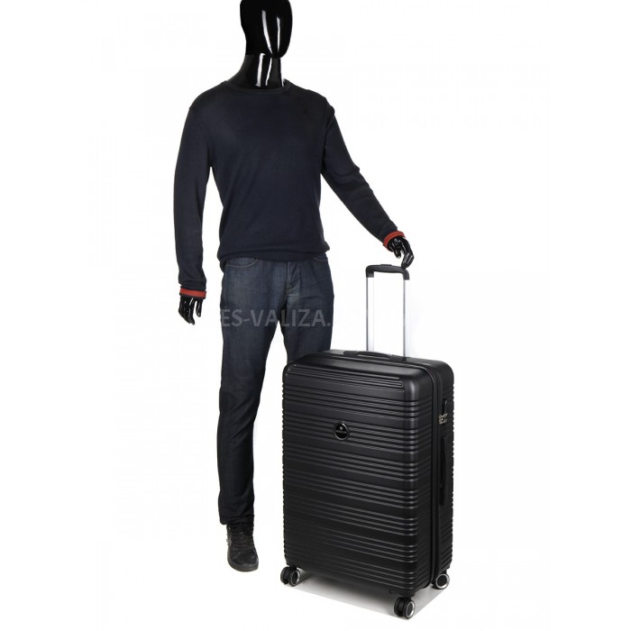 Валіза Франція велика L чорна 75х52х31(+5)см/115л/4.3кг/Worldline 805, фото 10