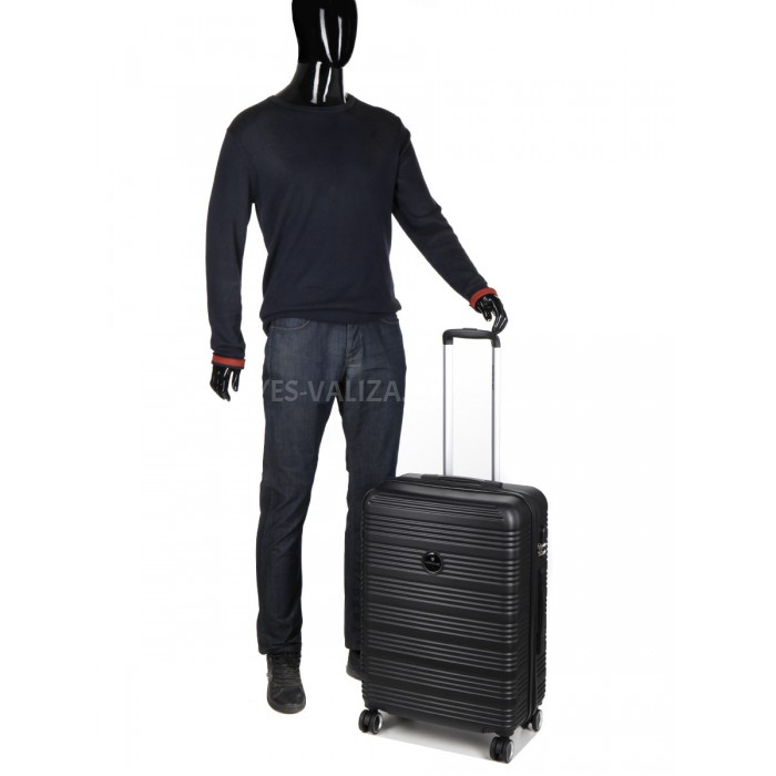 Чемодан Франция средний M чёрный 65х46х28+5см/78л/3.6кг/Worldline 805, фото 10