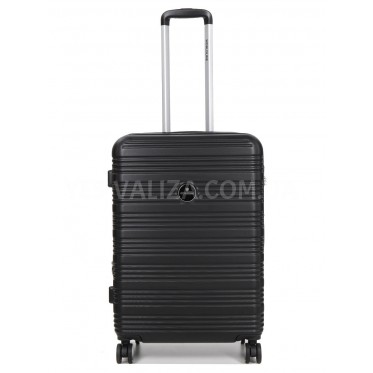 Валіза Франція середня M чорна 65х46х28(+5)см/78л/3.6кг/Worldline 805