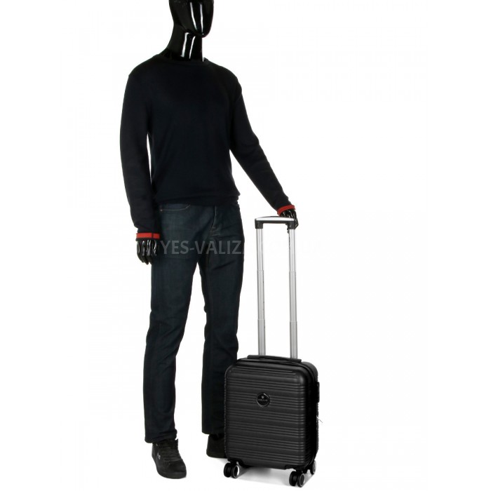 Чемодан ручная кладь XS чёрный 45х35х20(+5)см/30л/2.5кг/Worldline 805, фото 10