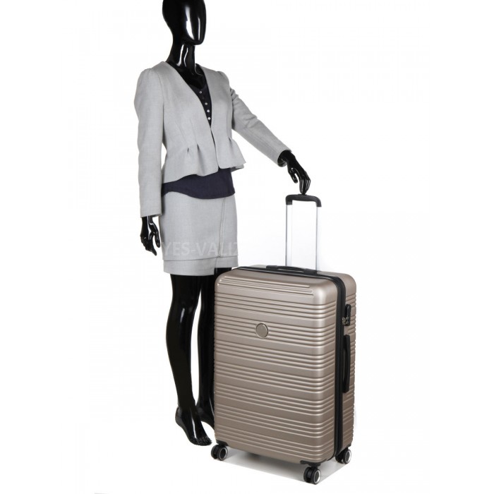 Валіза Франція велика L шампань 75х52х31+5см/115л/4.3кг/Worldline 805, фото 10
