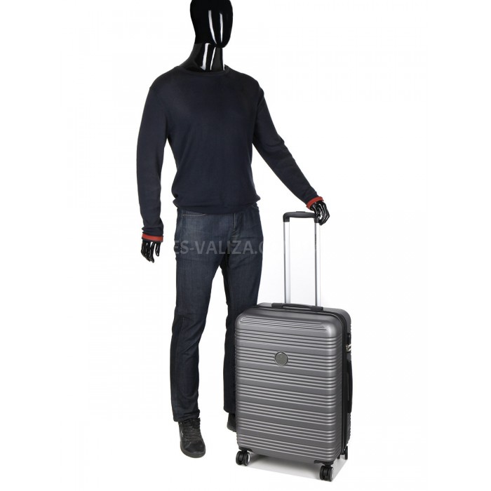 Валіза Франція середня M сіра 65х46х28(+5)см/78л/3.6кг/Worldline 805, фото 9