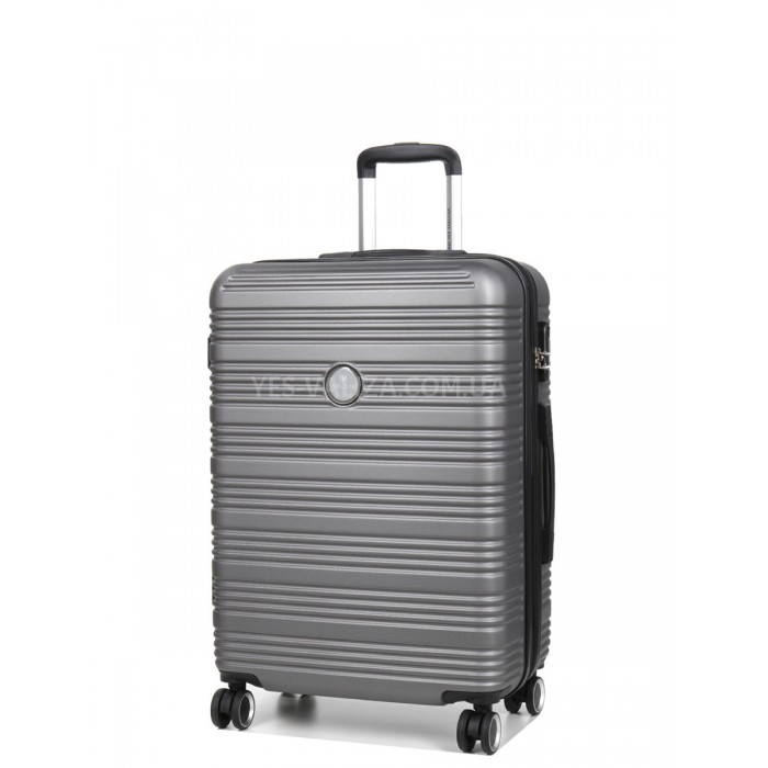 Чемодан Франция средний M серый 65х46х28(+5)см/78л/3.6кг/Worldline 805, фото 2