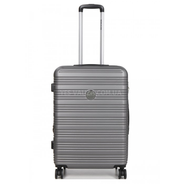 Валіза Франція середня M сіра 65х46х28(+5)см/78л/3.6кг/Worldline 805, фото 1