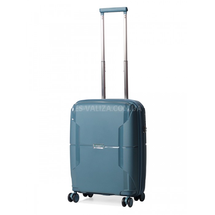 Валіза мала S поліпропілен синя 55х40х21(+5)см/47л/2.6кг/Airtex 245, фото 1