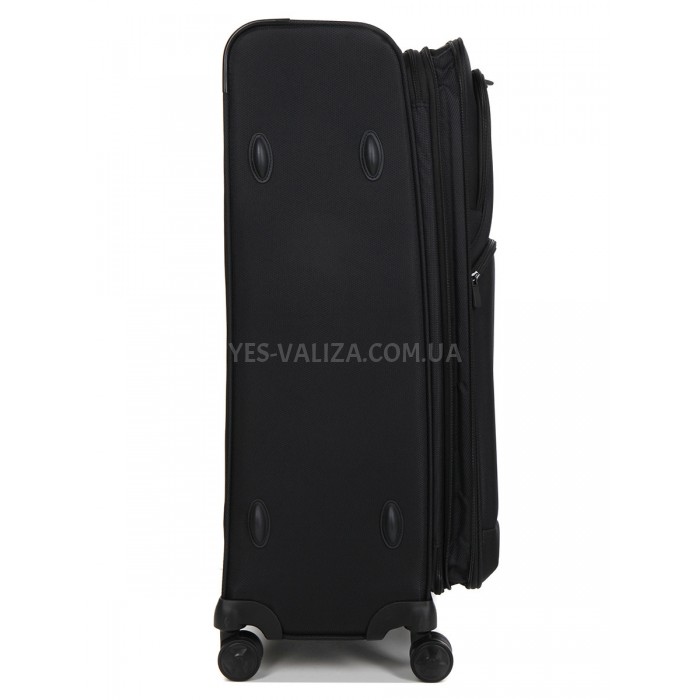 Чемодан большой L ткань чёрный 78х46х28(+5)см/107л/3.2кг/Airtex 6900, фото 4