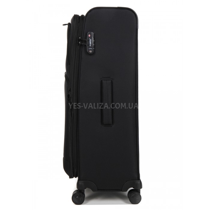 Чемодан большой L ткань чёрный 78х46х28(+5)см/107л/3.2кг/Airtex 6900, фото 5