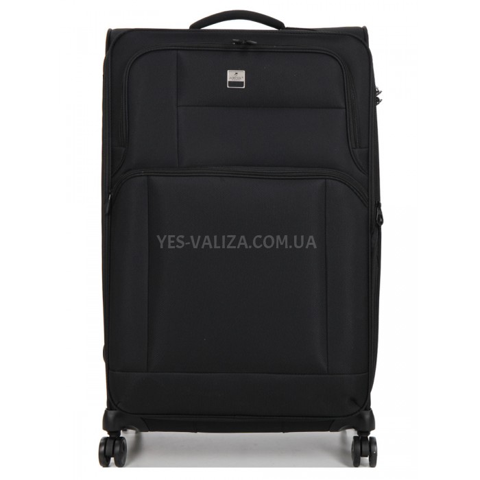 Чемодан большой L ткань чёрный 78х46х28(+5)см/107л/3.2кг/Airtex 6900, фото 2