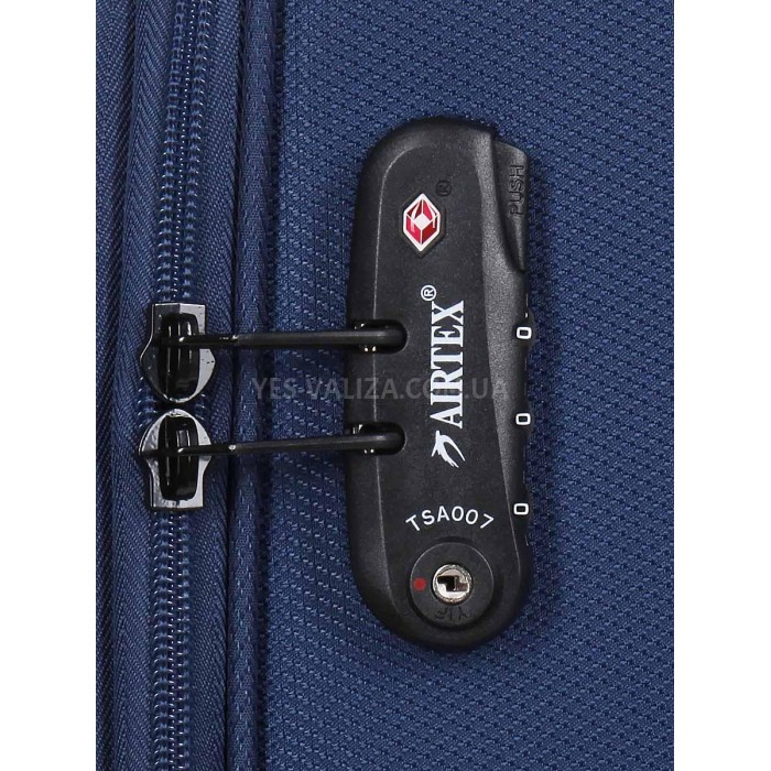 Валіза велика L тканина синя 78х46х28(+5)см/107л/3.2кг/Airtex 6900, фото 8