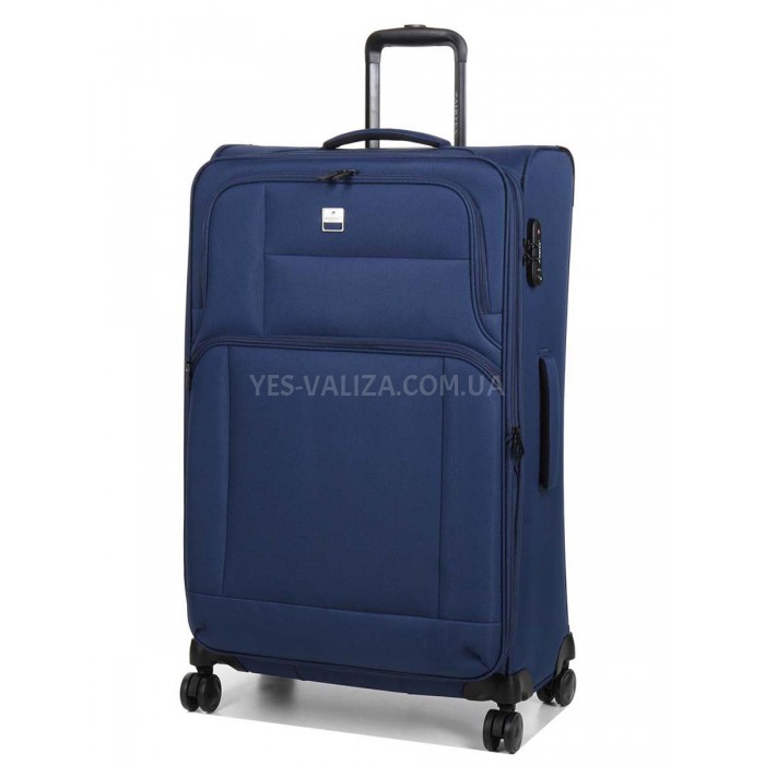 Чемодан большой L ткань синий 78х46х28(+5)см/107л/3.2кг/Airtex 6900, фото 1
