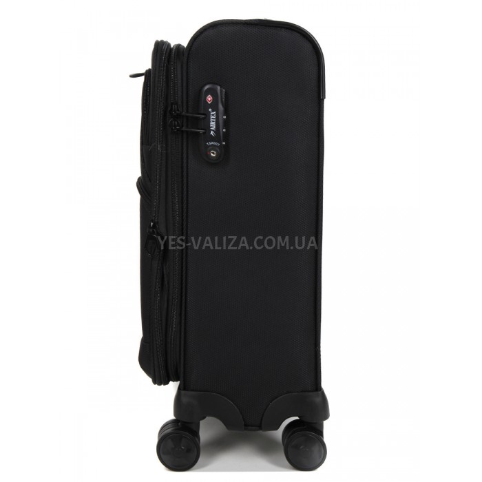 Чемодан ручная кладь S ткань чёрный 52х38х20+5см/42л/2.5кг/Airtex 6900, фото 5