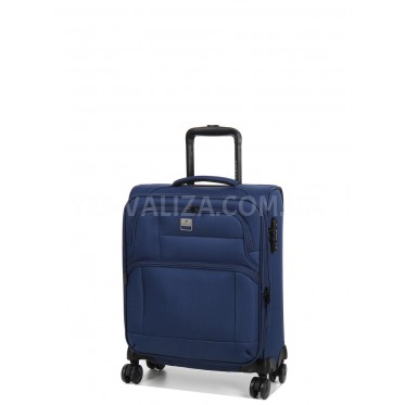 Чемодан ручная кладь S ткань синий 52х38х20+5см/42л/2.5кг/Airtex 6900