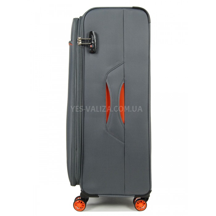 Валіза велика L тканина сіра 79х47х30(+5)см/99л/3.5кг/Airtex 825, фото 4