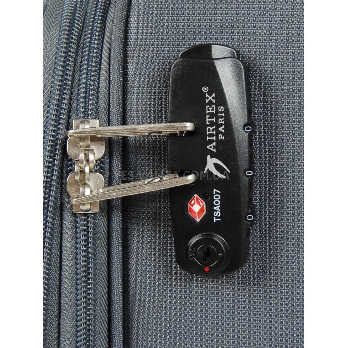 Валіза середня M тканина сіра 67х42х28(+5)см/67л/3.1кг/Airtex 825, фото 10