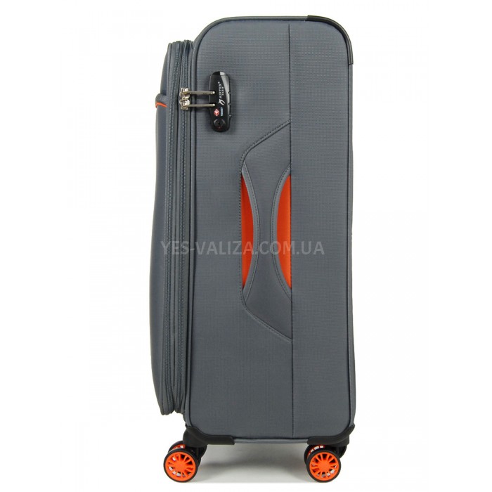 Чемодан средний M ткань серый 67х42х28(+5)см/67л/3.1кг/Airtex 825, фото 4