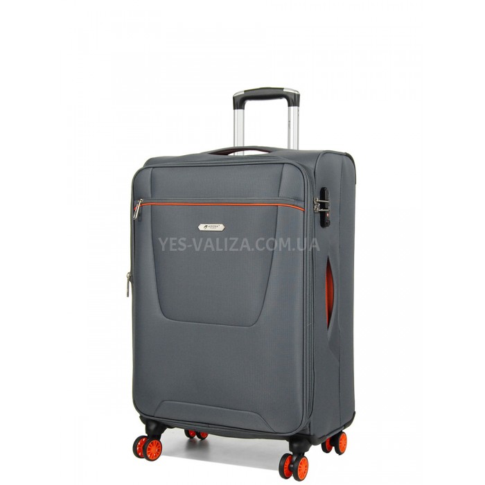 Валіза середня M тканина сіра 67х42х28(+5)см/67л/3.1кг/Airtex 825, фото 1