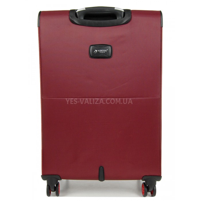 Чемодан средний M ткань красный 67х42х28(+5)см/67л/3.1кг/Airtex 825, фото 3