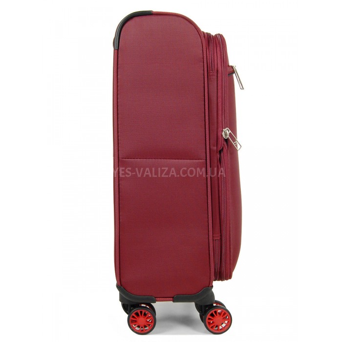 Чемодан ручная кладь S ткань красный 55х36х20+5см/33л/2.5кг/Airtex 825, фото 5