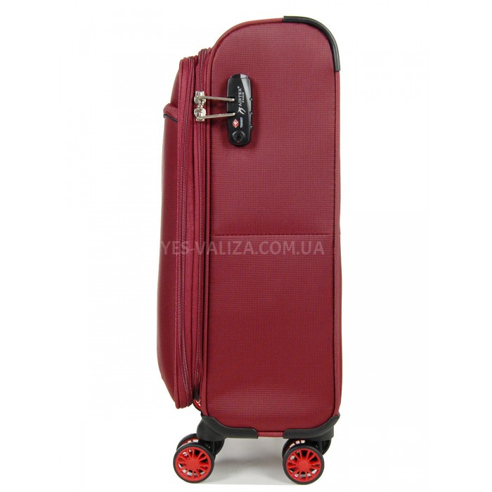 Чемодан ручная кладь S ткань красный 55х36х20+5см/33л/2.5кг/Airtex 825, фото 4