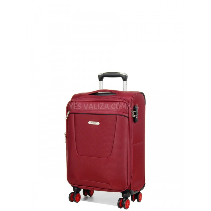 Валіза ручна поклажа S тканина червона 55х36х20+5см/33л/2.5кг/Airtex 825, фото 1