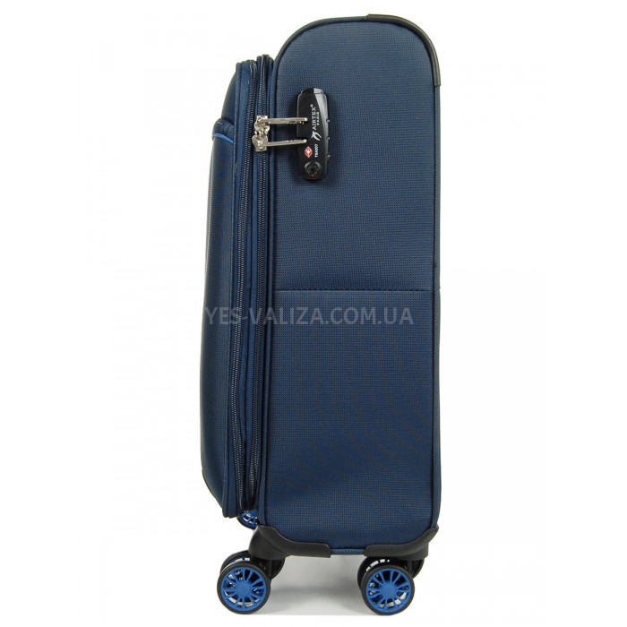 Валіза ручна поклажа S тканина синя 55х36х20(+5)см/33л/2.5кг/Airtex 825, фото 4