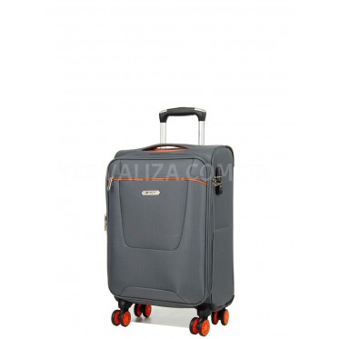 Чемодан ручная кладь S ткань серый 55х36х20(+5)см/33л/2.5кг/Airtex 825
