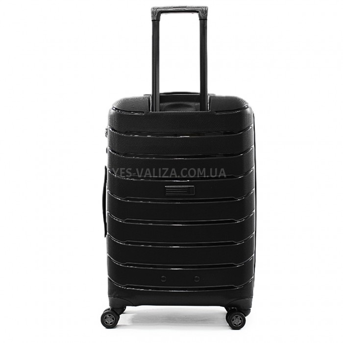 Валіза середня M поліпропілен чорна 67х45х26+5см/83л/4кг/Snowball 61303, фото 3