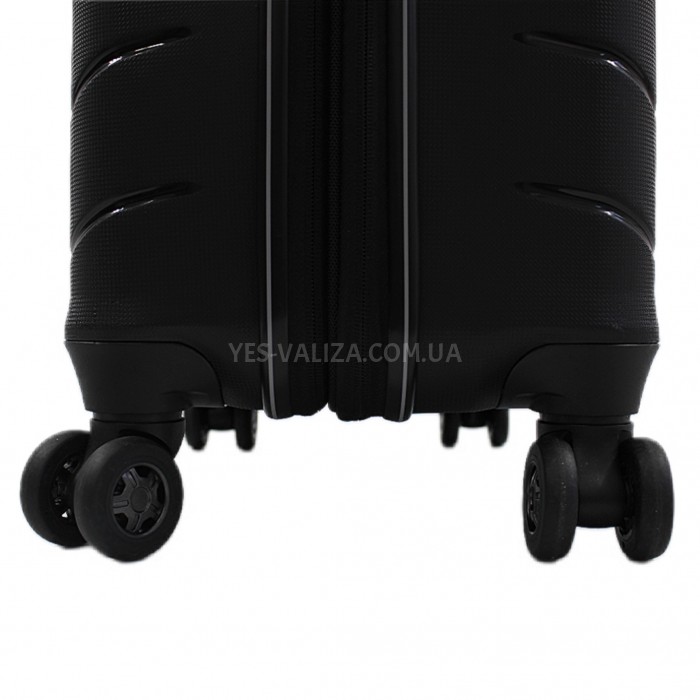 Валіза середня M поліпропілен чорна 67х45х26+5см/83л/4кг/Snowball 61303, фото 9