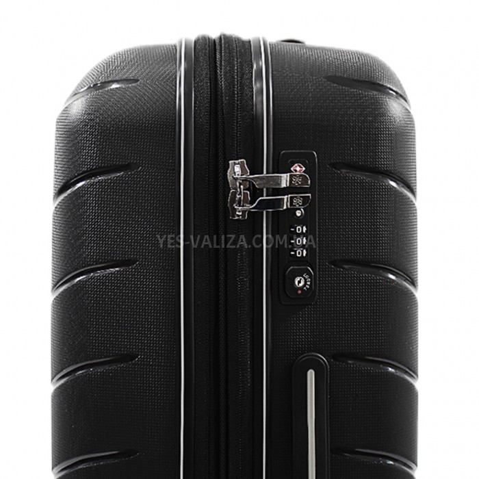 Валіза середня M поліпропілен чорна 67х45х26+5см/83л/4кг/Snowball 61303, фото 8