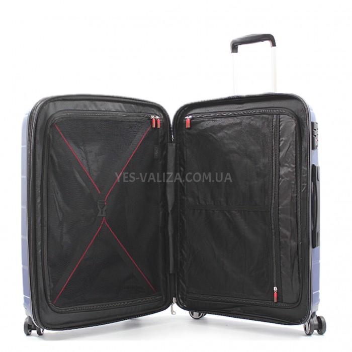 Валіза середня M поліпропілен синя 67х46х26см/70л/3.5кг/Airtex 232, фото 5