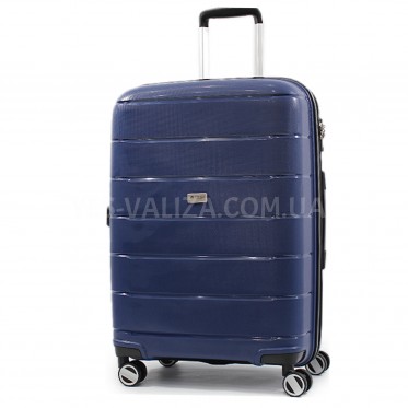 Валіза середня M поліпропілен синя 67х46х26см/70л/3.5кг/Airtex 232