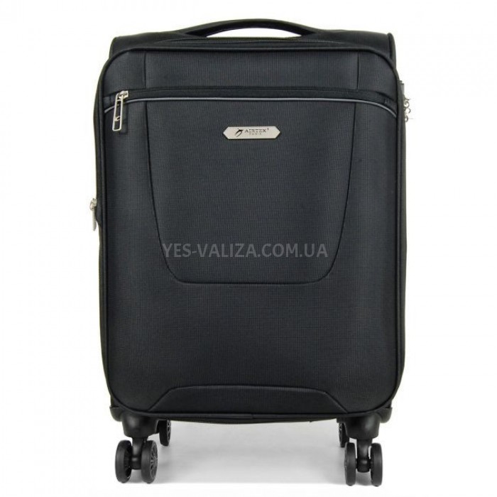 Валіза ручна поклажа S тканина чорна 55х36х20+5см/33л/2.5кг/Airtex 825, фото 2