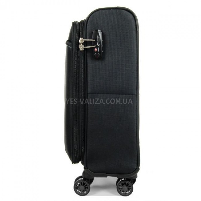 Чемодан ручная кладь S ткань чёрный 55х36х20+5см/33л/2.5кг/Airtex 825, фото 5