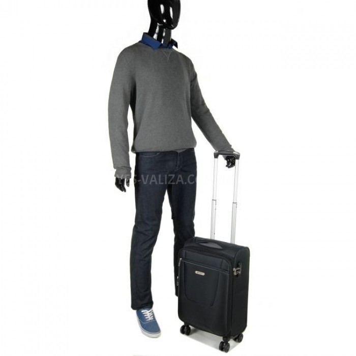 Чемодан ручная кладь S ткань чёрный 55х36х20+5см/33л/2.5кг/Airtex 825, фото 10