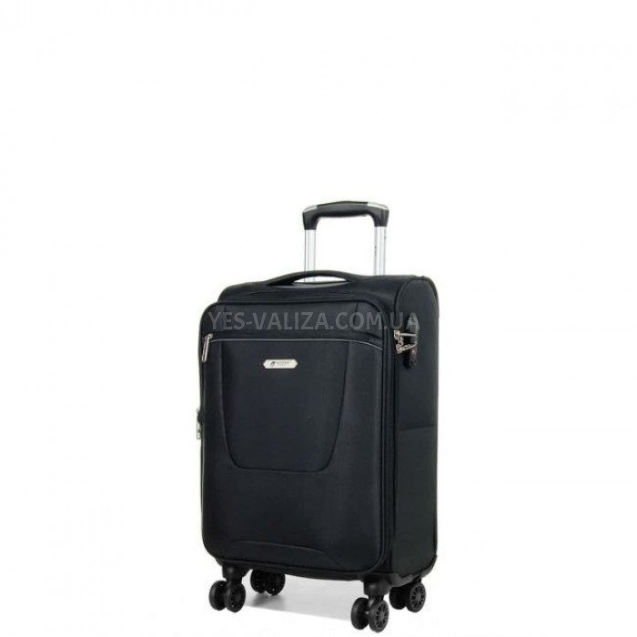 Чемодан ручная кладь S ткань чёрный 55х36х20+5см/33л/2.5кг/Airtex 825, фото 1