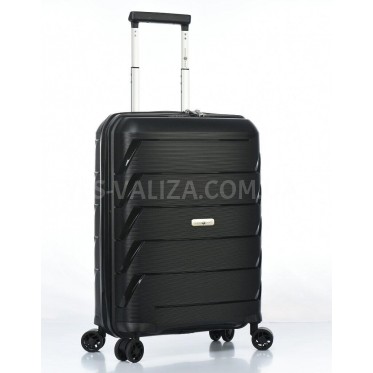 Валіза Snowball ручна поклажа поліпропілен чорна 55х37х20см/36л/2.6кг