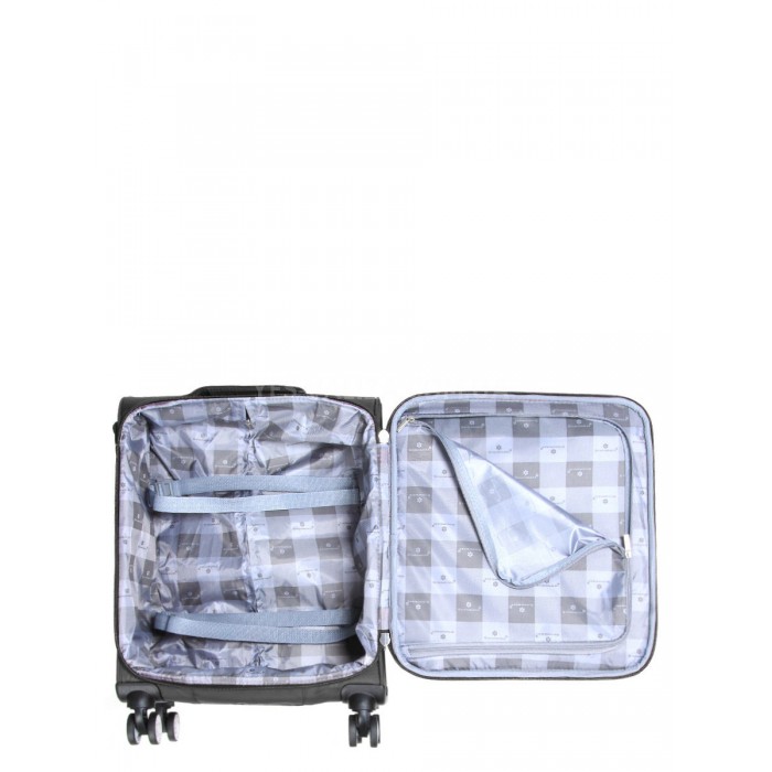 Валіза ручна поклажа S тканина чорна 55х36х20/35л/2.5кг/Snowball 87303, фото 9