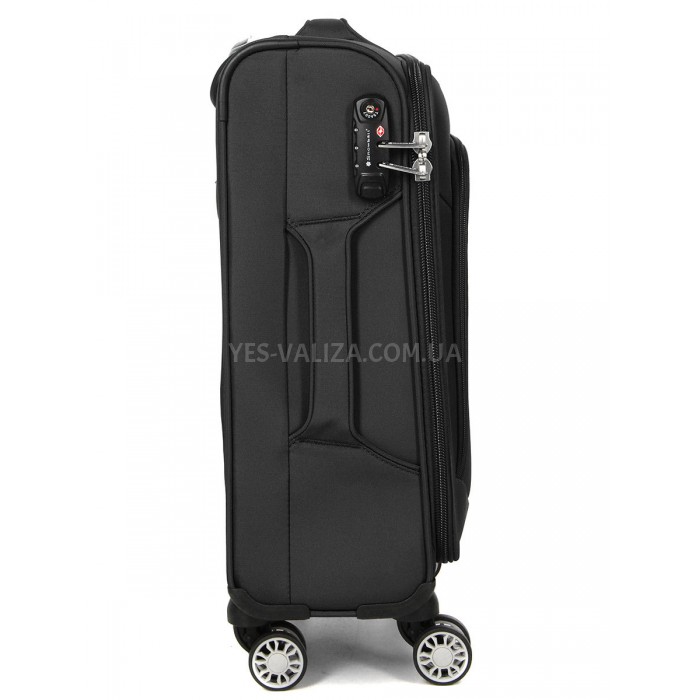 Чемодан ручная кладь S ткань чёрный 55х36х20см/35л/2.5кг/Snowbal 87303, фото 5