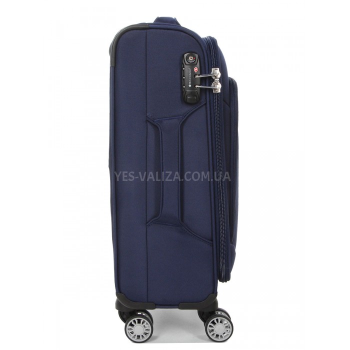 Валіза ручна поклажа S тканина синя 55х36х20см/35л/2.5кг/Snowbal 87303, фото 4