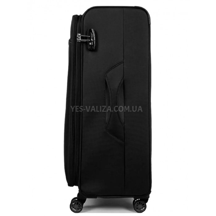 Чемодан большой L ткань чёрный 79х47х30(+5)см/99л/3.5кг/Airtex 825, фото 3