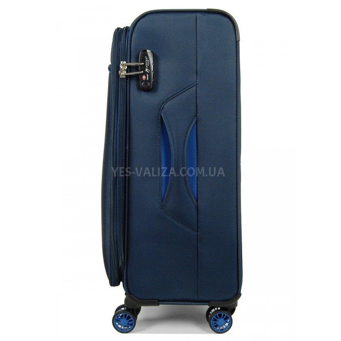 Чемодан средний M ткань синий 67х42х28(+5)см/67л/3.1кг/Airtex 825, фото 4