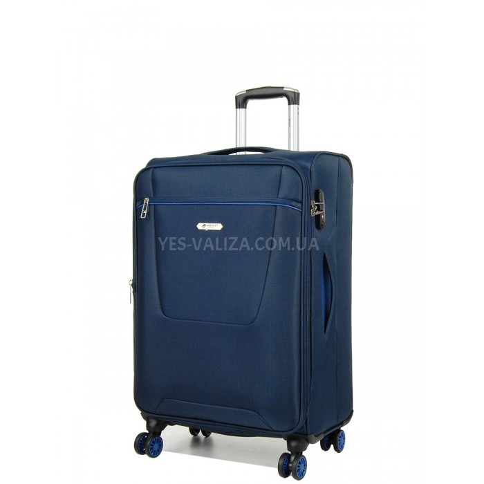 Чемодан средний M ткань синий 67х42х28(+5)см/67л/3.1кг/Airtex 825, фото 1