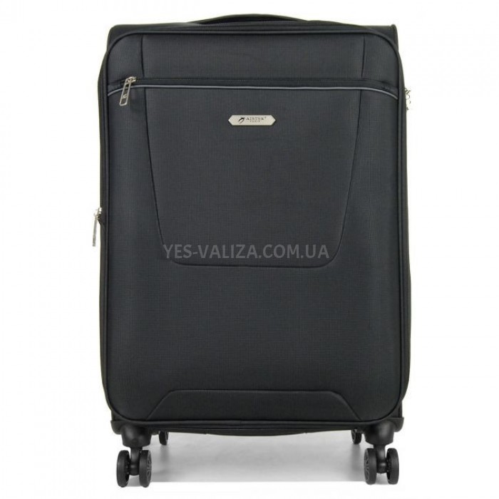 Чемодан средний M ткань чёрный 67х42х28(+5)см/67л/3.1кг/Airtex 825, фото 2