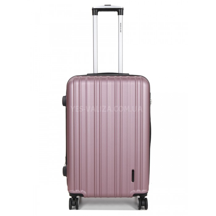 Чемодан Франция средний M розовый 66х42х26+5см/74л/3.5кг/Worldline 623, фото 2