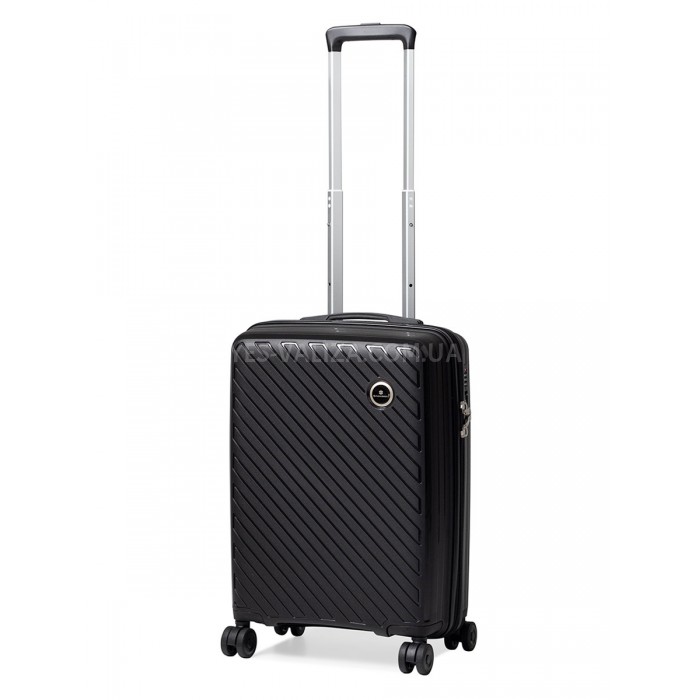 Валіза ручна поклажа S поліпропілен чорна 55х36х20/35л/2.7кг/Snowball, фото 1